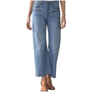 NWT Driftwood Charlee Wide Leg Cropped Jeans Light Wash Womens Size 29